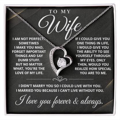 To My Wife - One Thing - Forever Love Necklace