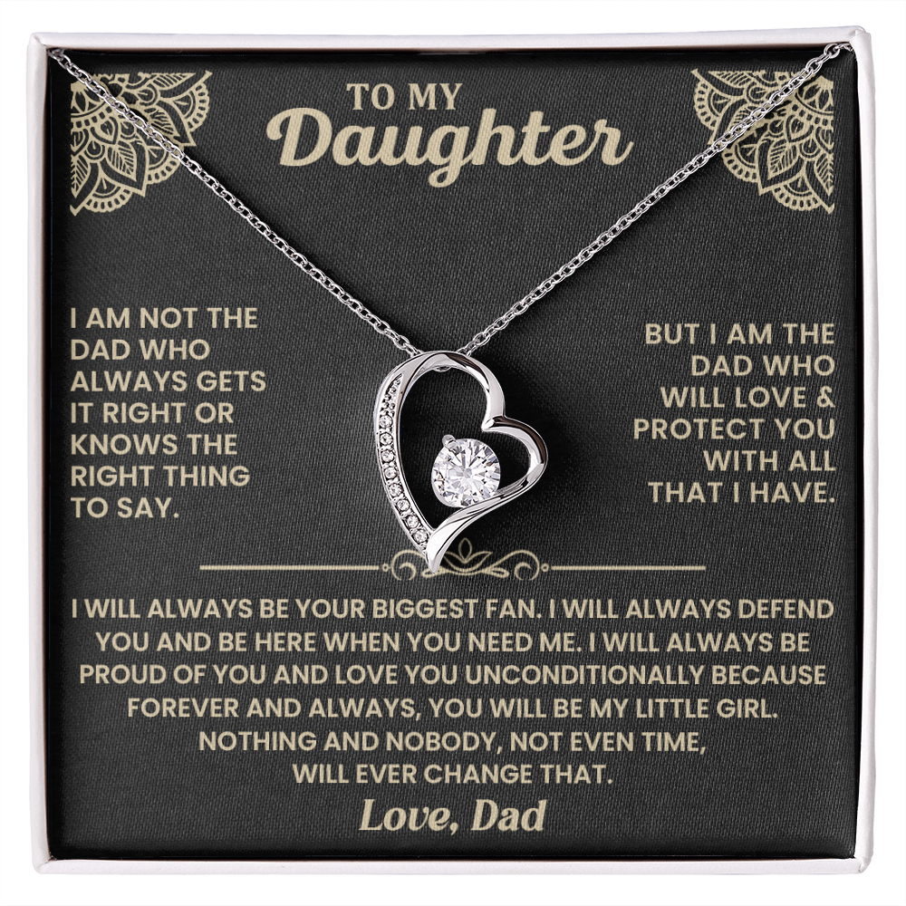 Daughter - Biggest Fan - Dad - Forever Love Necklace