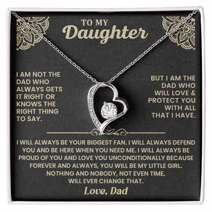 Daughter - Biggest Fan - Dad - Forever Love Necklace