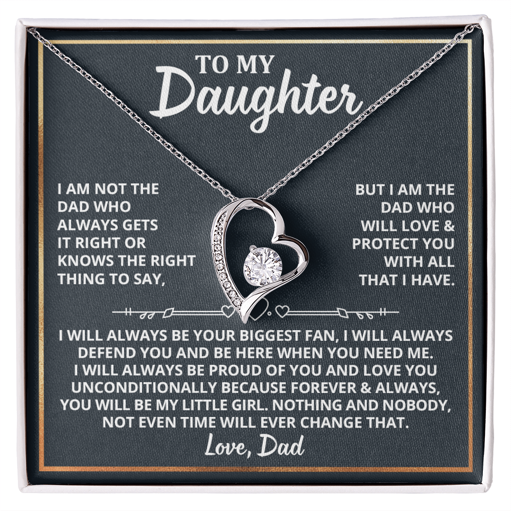 To My Daughter - I Am Not The Dad - Forever Love Necklace