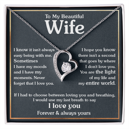 To My Wife - Last Breath - Forever Love Necklace