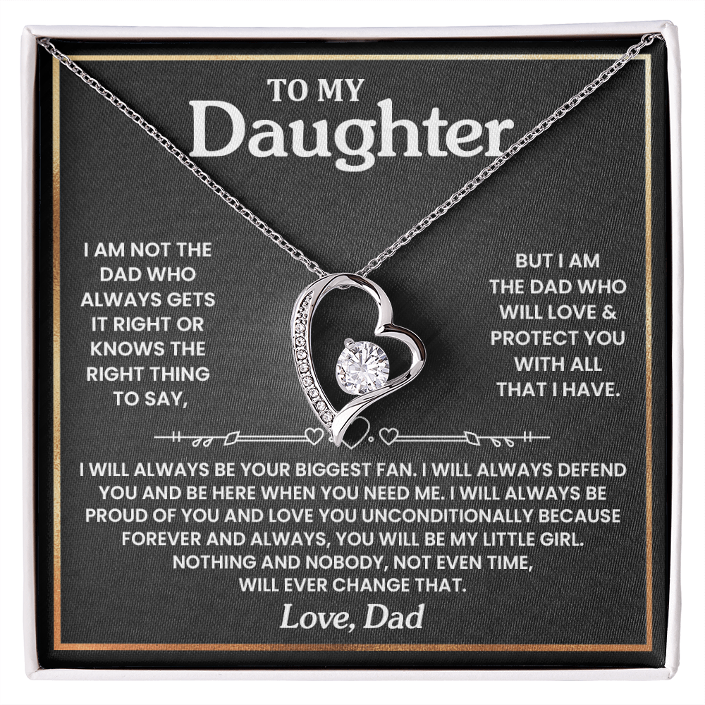 Daughter - Dad - Biggest Fan - Forever Love Necklace