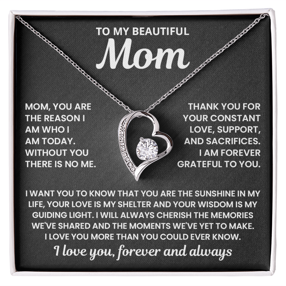 Mom - Without You There Is No Me - Forever Love Necklace