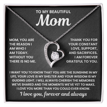 Mom - Without You There Is No Me - Forever Love Necklace