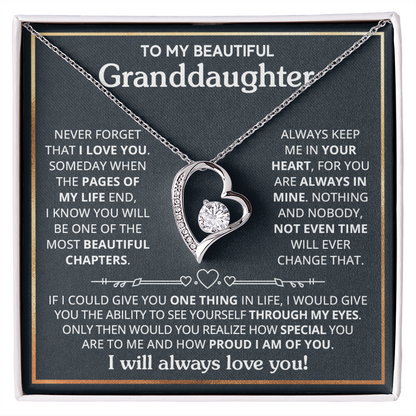 Granddaughter - If I could - Forever Love Necklace