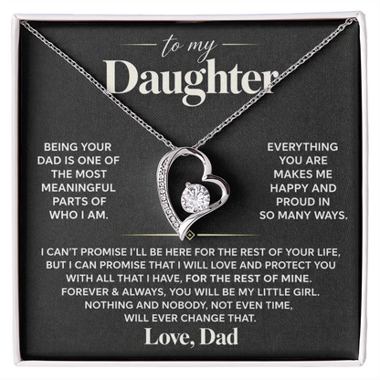 To My Daughter - Being Your Dad - Forever Love Necklace