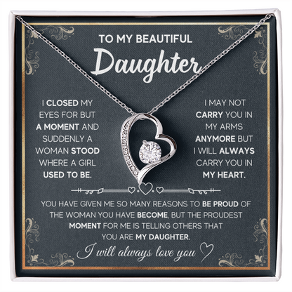 Daughter - I closed My Eyes - Forever Love Necklace