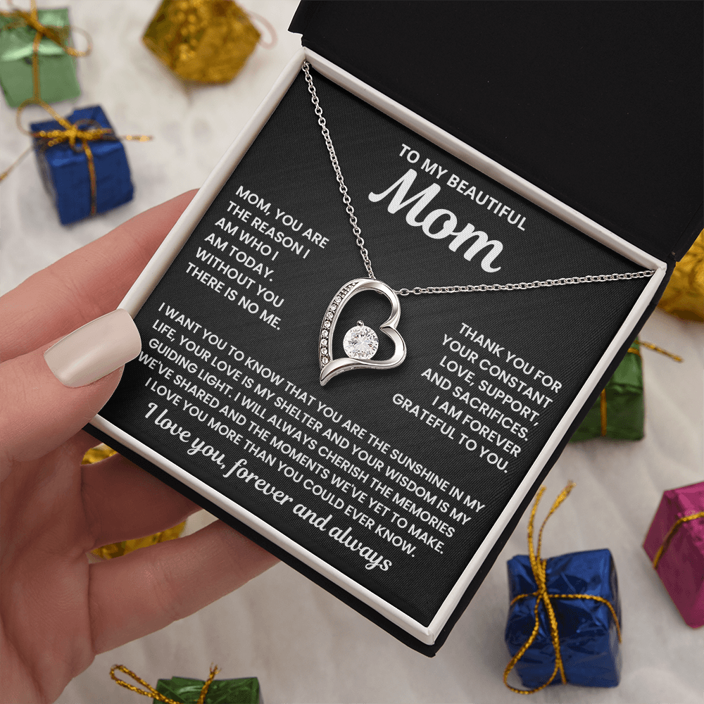 Mom - Without You There Is No Me - Forever Love Necklace
