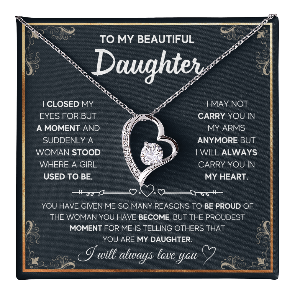 Daughter - I closed My Eyes - Forever Love Necklace