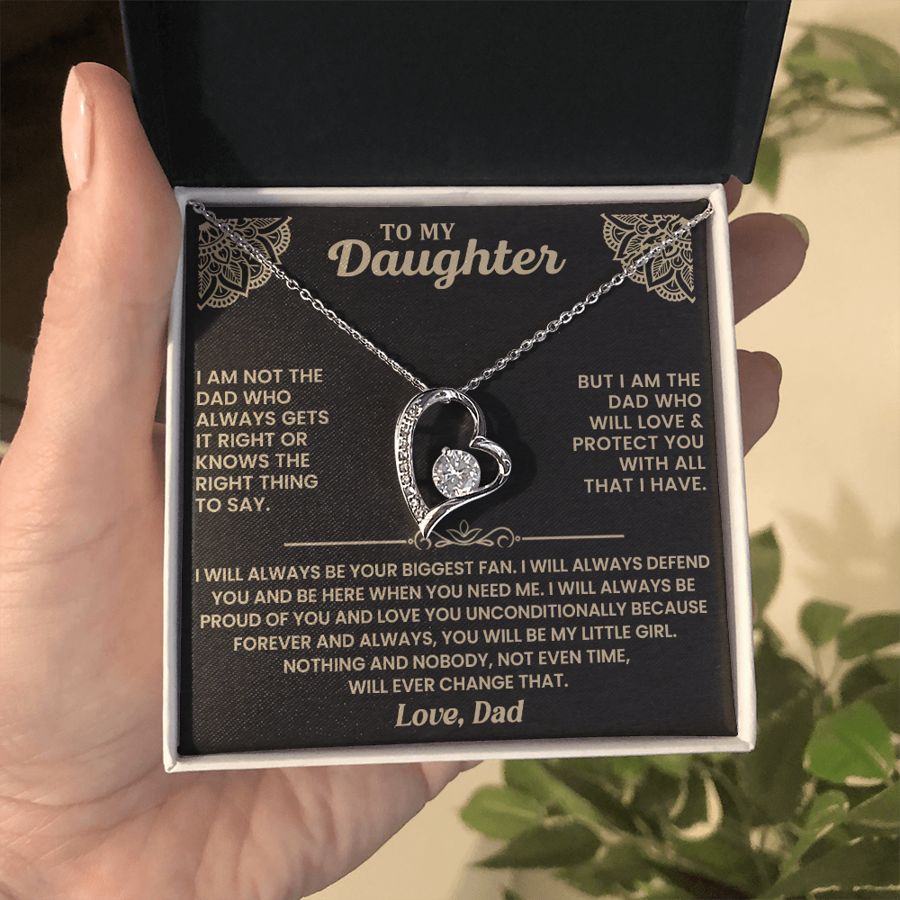 Daughter - Biggest Fan - Dad - Forever Love Necklace