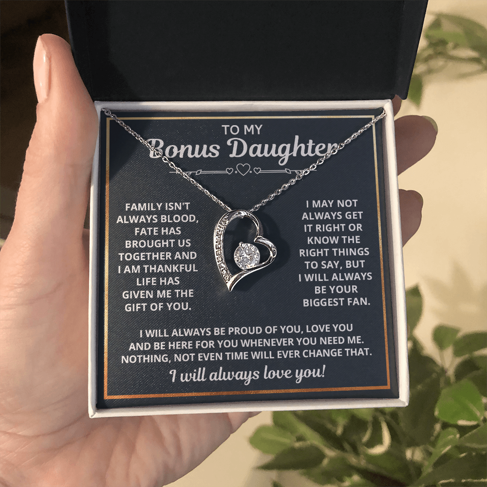 Necklace For Bonus Daughter - I May Not Always - Forever Love Necklace