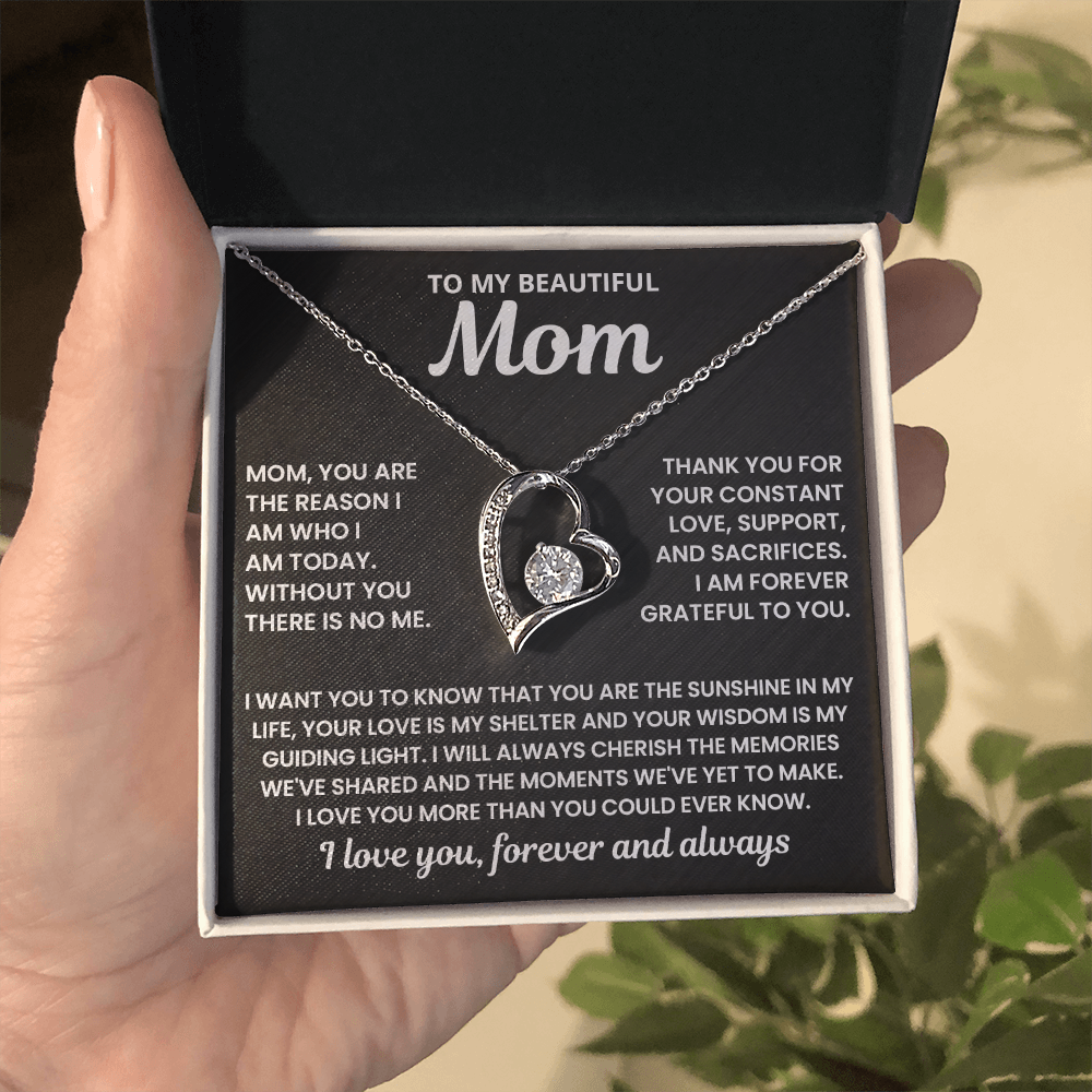 Mom - Without You There Is No Me - Forever Love Necklace