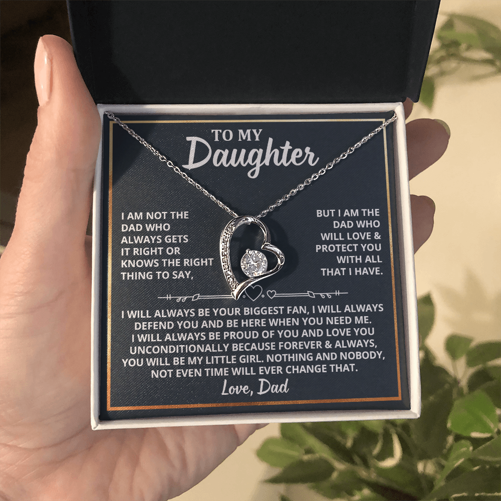 To My Daughter - I Am Not The Dad - Forever Love Necklace
