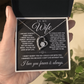 To My Wife - One Thing - Forever Love Necklace