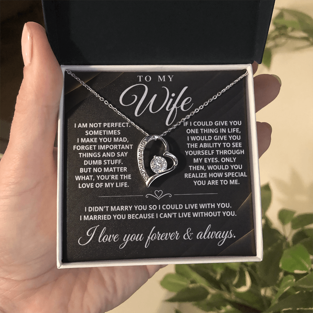 To My Wife - One Thing - Forever Love Necklace