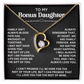 Necklace For Bonus Daughter - Forever Love Necklace - Black