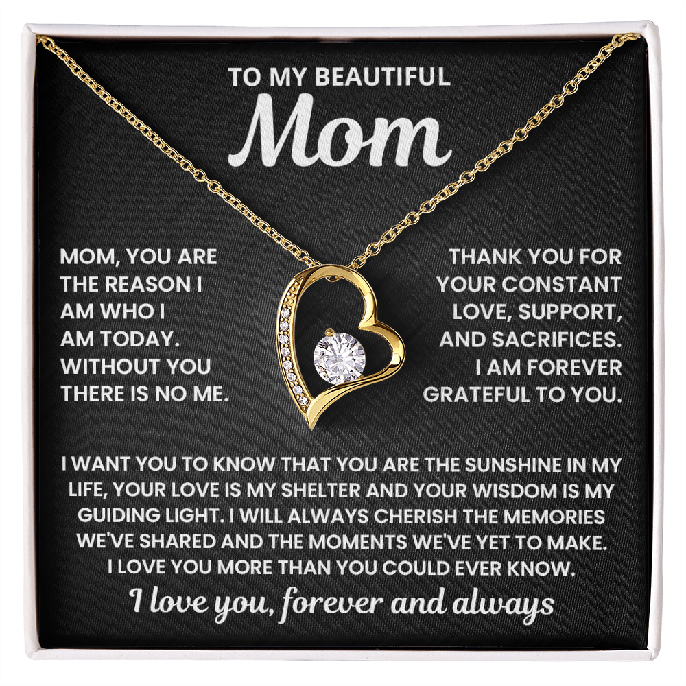 Mom - Without You There Is No Me - Forever Love Necklace