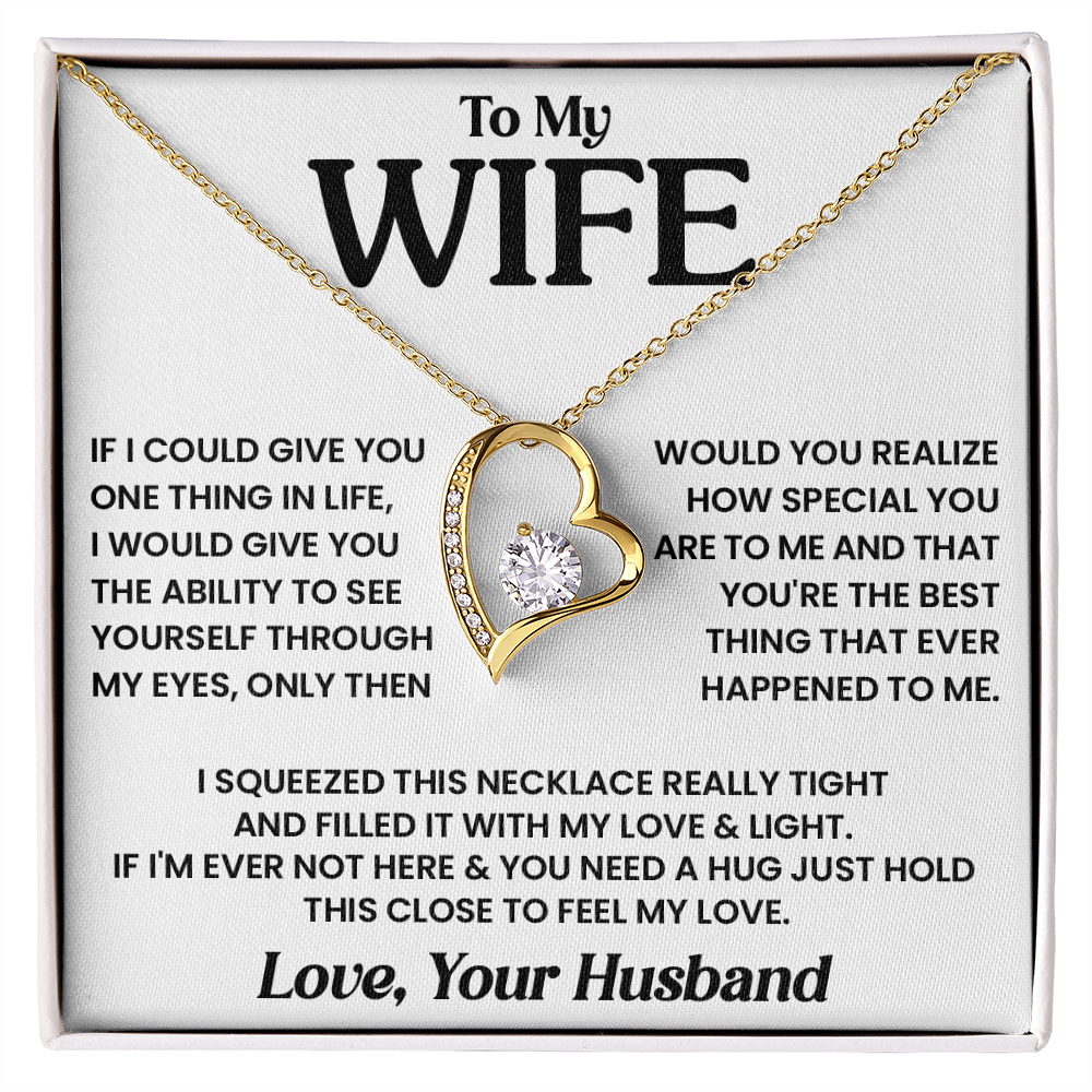 To My Wife - Best Thing - Forever Love Necklace