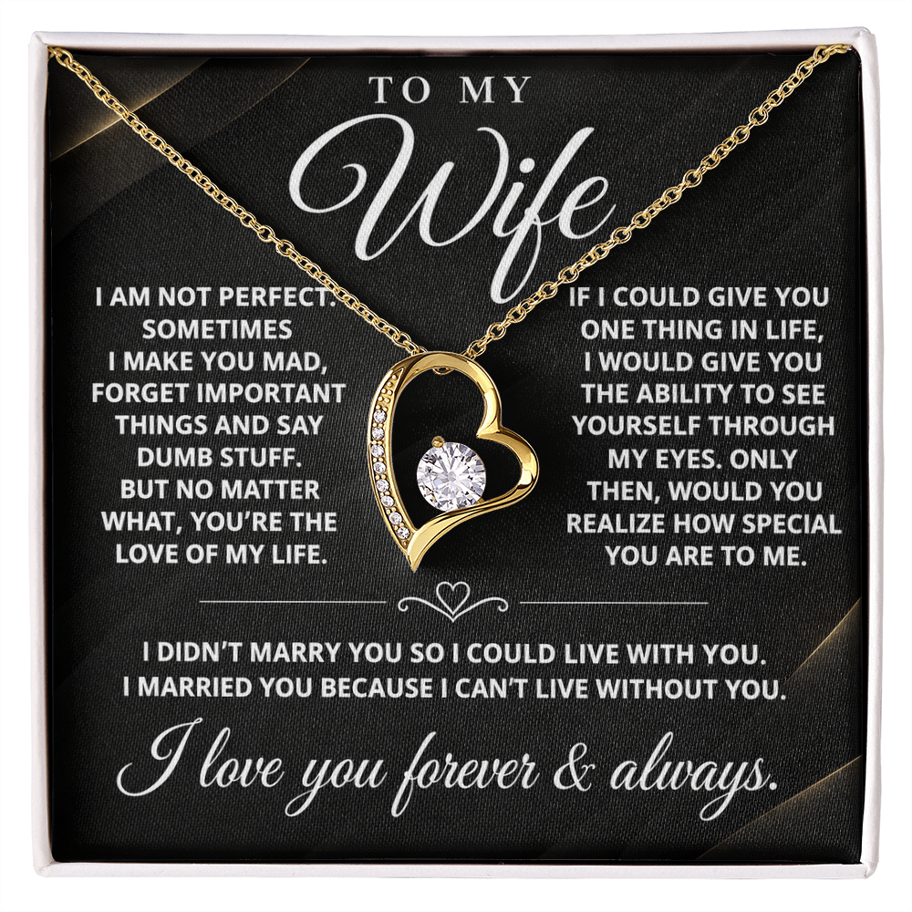 To My Wife - One Thing - Forever Love Necklace