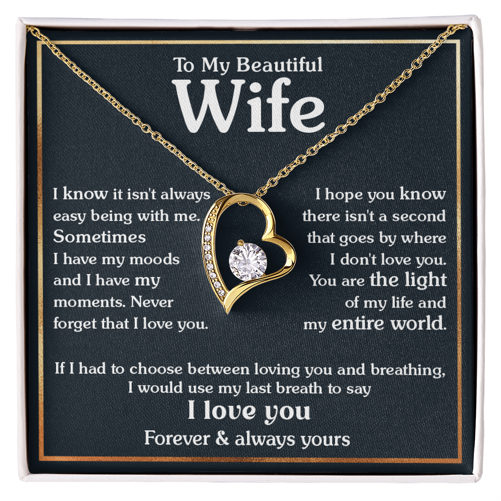 To My Wife - Last Breath - Forever Love Necklace