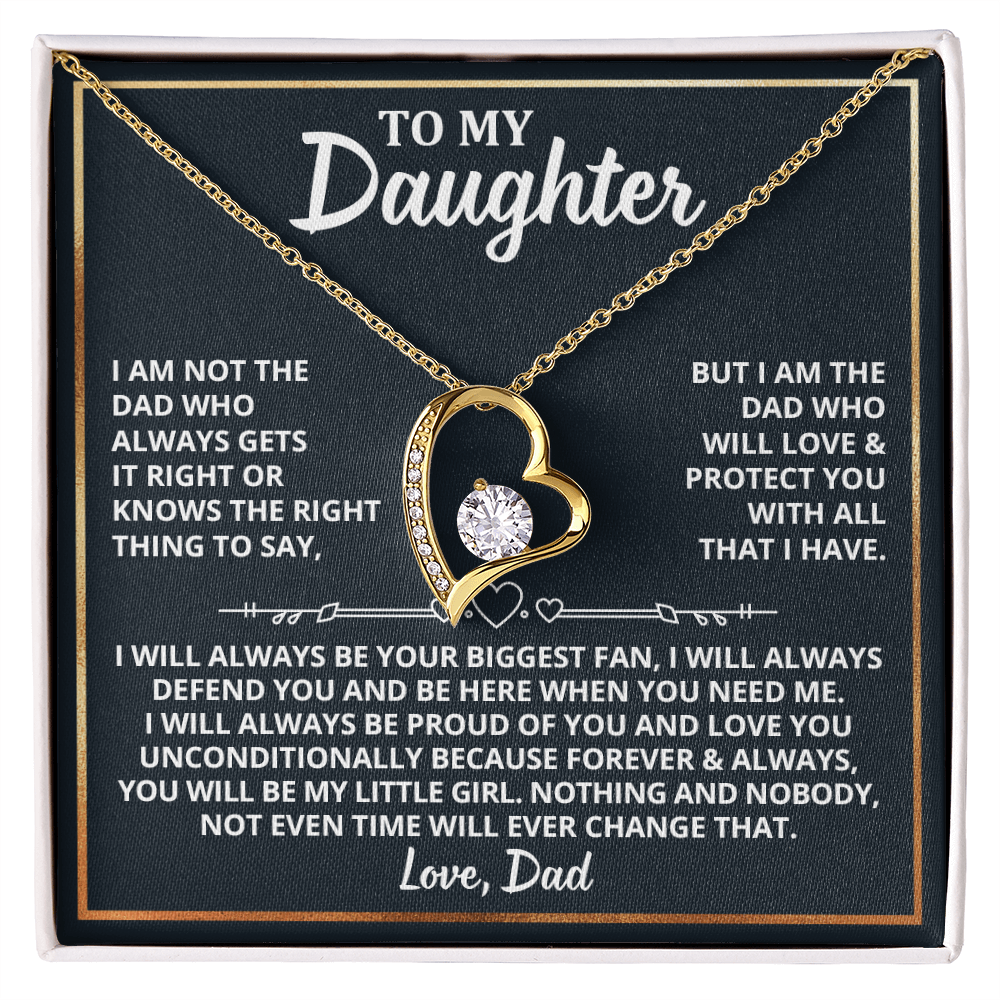 To My Daughter - I Am Not The Dad - Forever Love Necklace