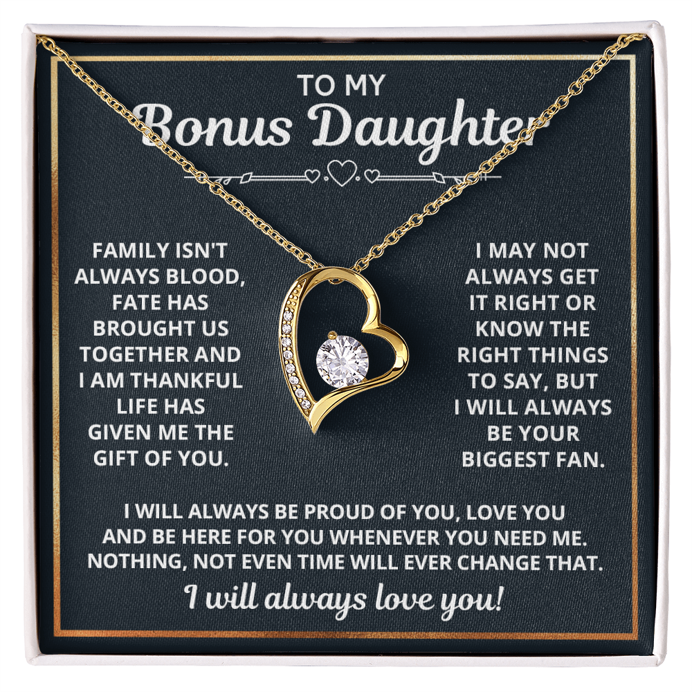 Necklace For Bonus Daughter - I May Not Always - Forever Love Necklace