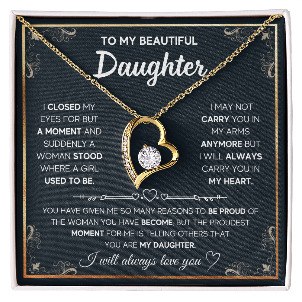 Daughter - I closed My Eyes - Forever Love Necklace