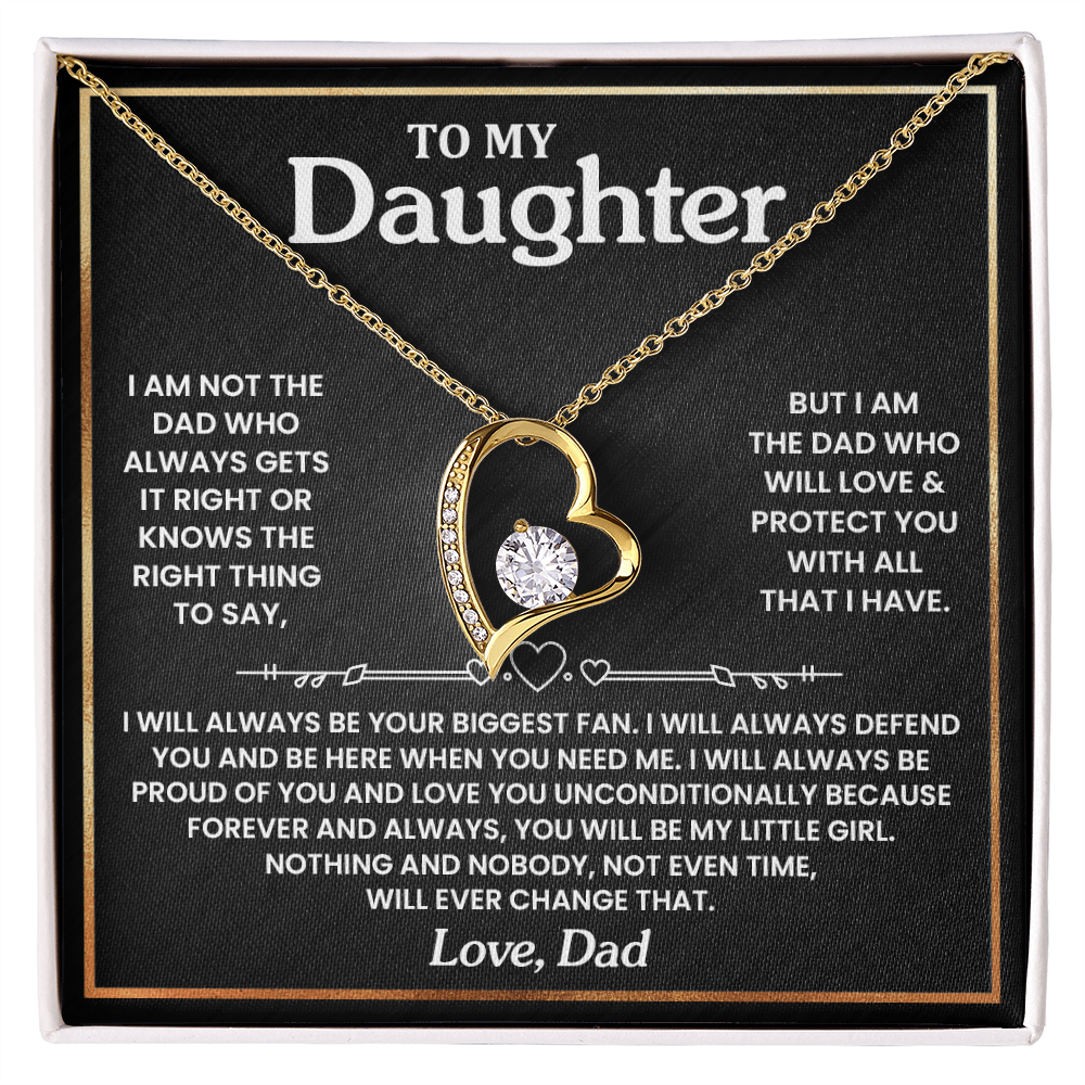 Daughter - Dad - Biggest Fan - Forever Love Necklace