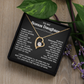 Necklace For Bonus Daughter - Forever Love Necklace - Black