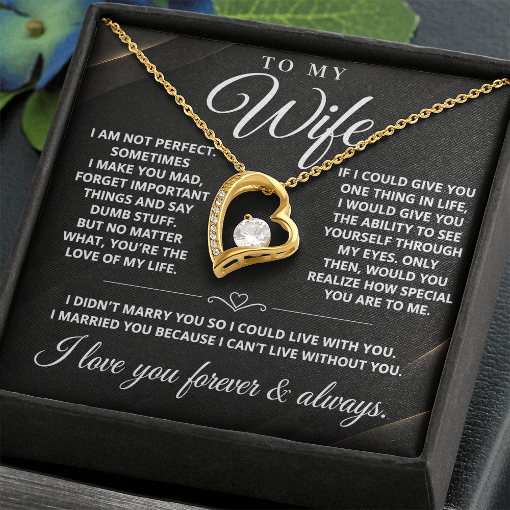 To My Wife - One Thing - Forever Love Necklace