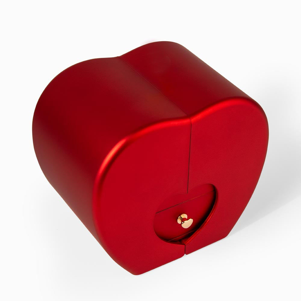 Mom - Without You There Is No Me - Love Knot Necklace with Red Heart Rose Box