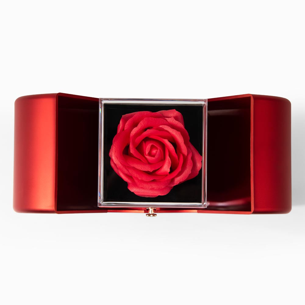 To My Daughter - Biggest Fan - Forever Love Necklace - Red Heart Rose Box