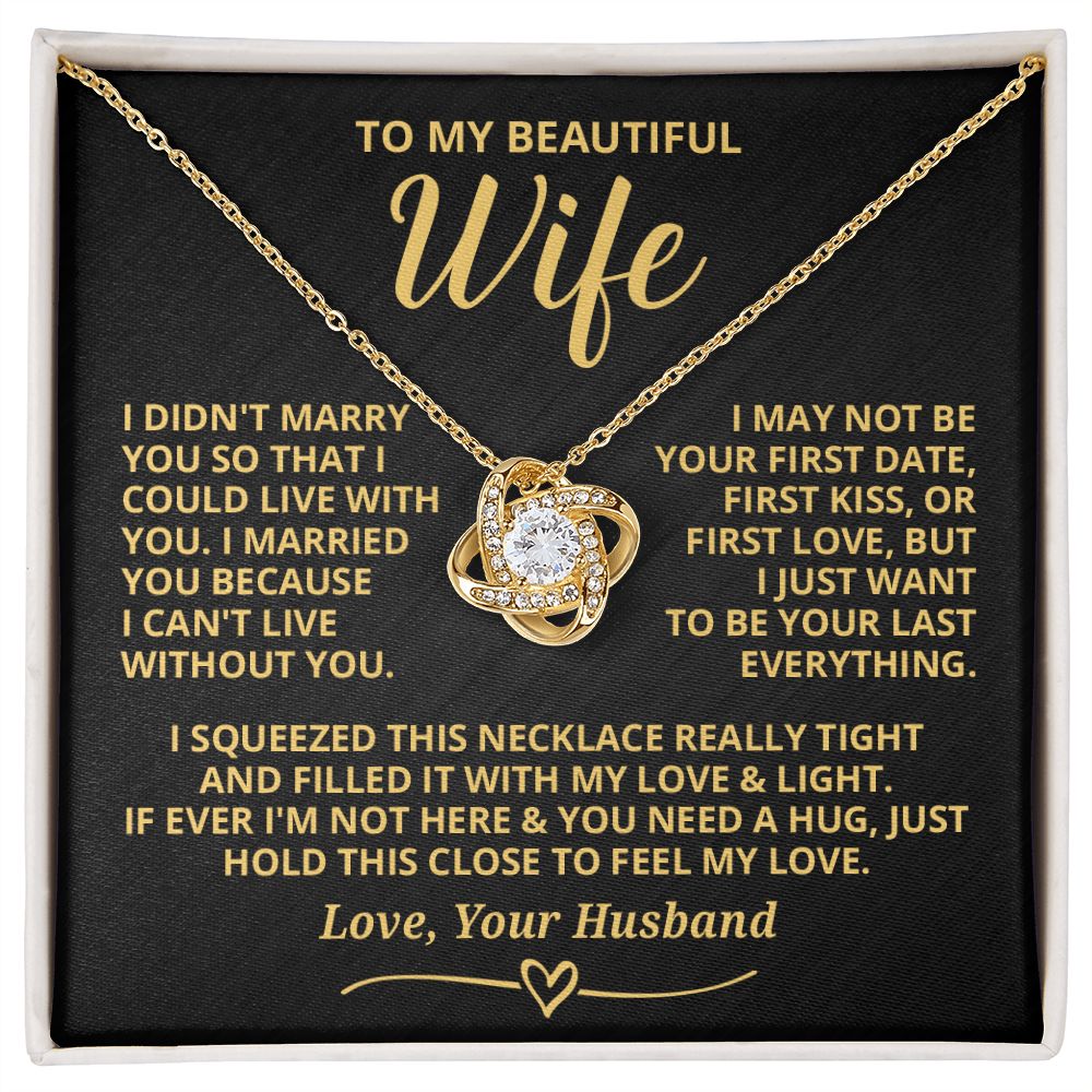 DS-7361385 - DS-7361386 - To My Wife - Last Everything - Love Knot Necklace