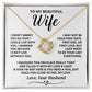 DS-7361661 - DS-7361662 - To My Wife - Last Everything - Love Knot Necklaces