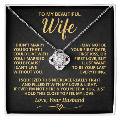 DS-7361385 - DS-7361386 - To My Wife - Last Everything - Love Knot Necklace