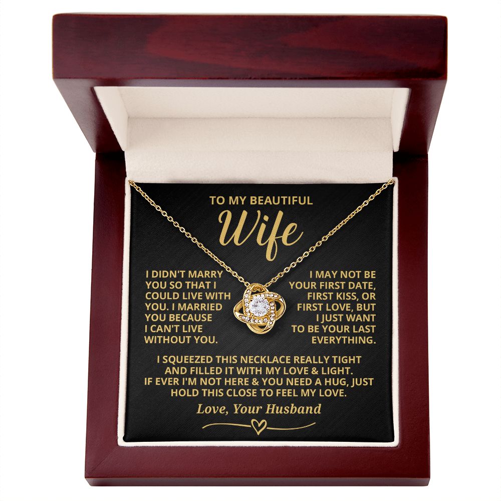 DS-7361385 - DS-7361386 - To My Wife - Last Everything - Love Knot Necklace