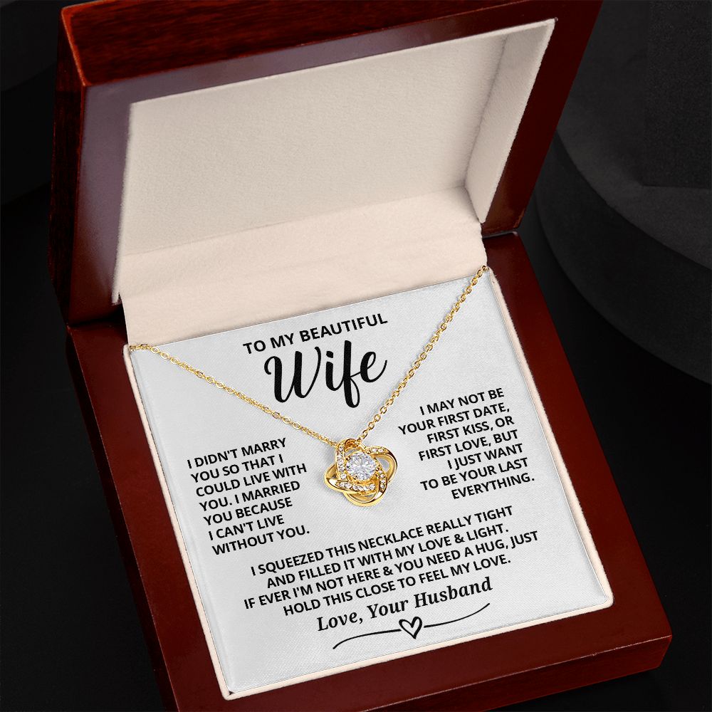 DS-7361661 - DS-7361662 - To My Wife - Last Everything - Love Knot Necklaces