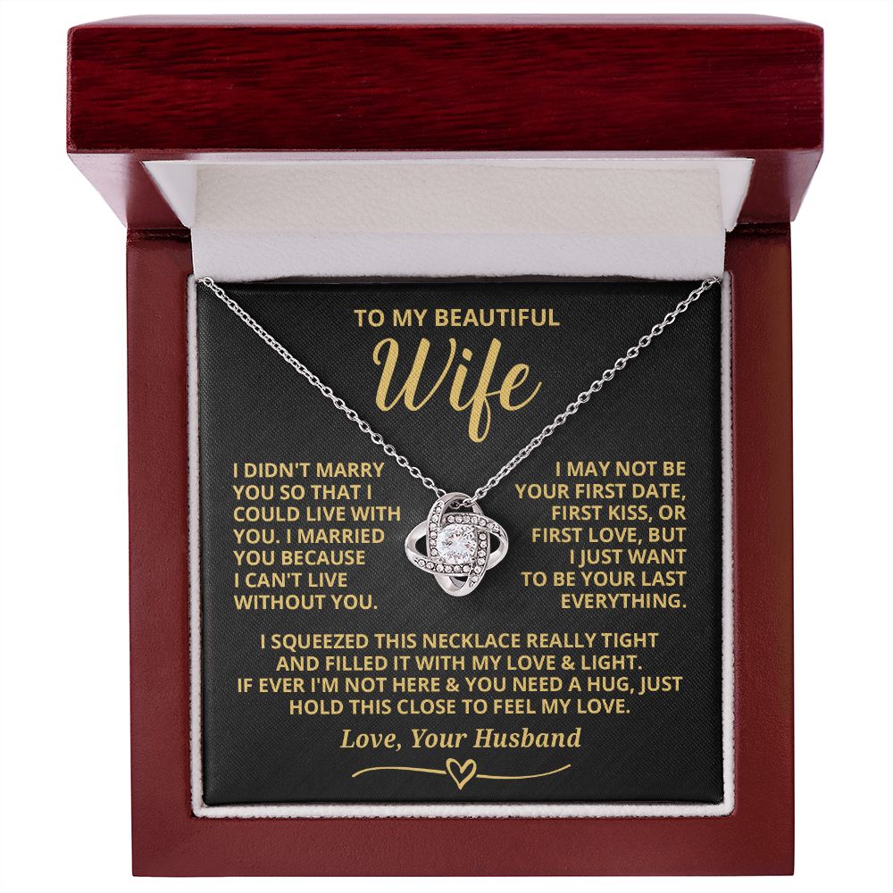DS-7361385 - DS-7361386 - To My Wife - Last Everything - Love Knot Necklace