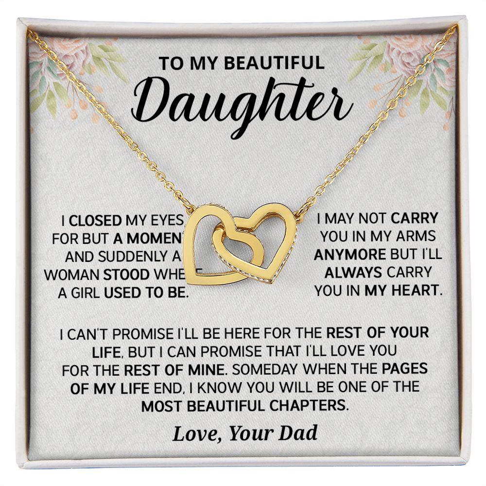 To My Daughter - Beautiful Chapters - Interlocking Hearts