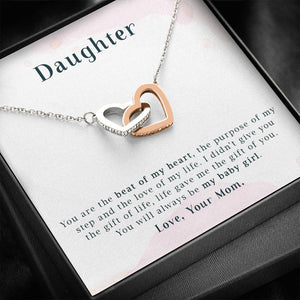 To My Daughter - You are the Beat of My Heart - Necklace