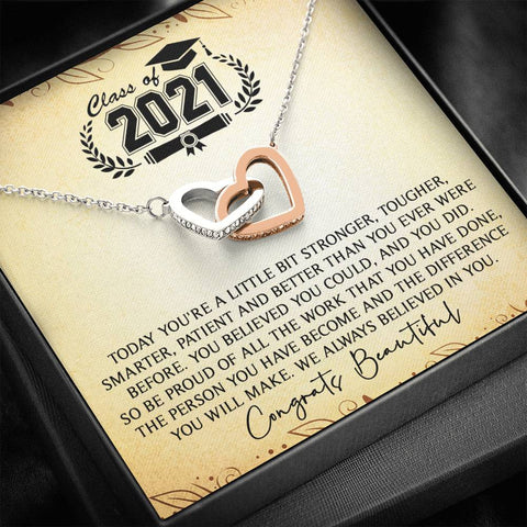 Class Of 2021 Necklace Graduation Gifts for Her, College Graduation Gifts for Daughter