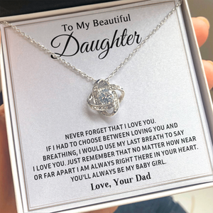 Daughter Necklace from Dad, Dad to Daughter Gifts, Gifts for Daughter from Dad, Father Daughter Necklace
