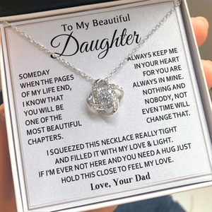 Dad to Daughter Gifts, Daughter Necklace Gifts for Daughter from Dad, Father Daughter Necklace