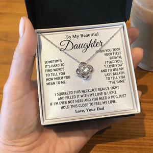 Dad to Daughter Gifts, Daughter Necklace Gifts for Daughter from Dad, Daughter Gifts from Dad, Father Daughter Necklace