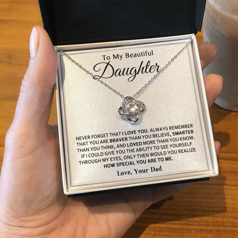 Daughter Necklace Gifts for Daughter from Dad, Dad to Daughter Gifts, Daughter Gifts from Dad, Father Daughter Necklace