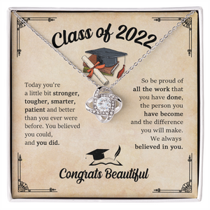 Class of 2022 Graduation Gifts Necklace, Graduation Gifts for Her, College Graduation Gift for Girls Daughter Granddaughter Niece, Graduation Jewelry, Graduation Necklace with Message Card