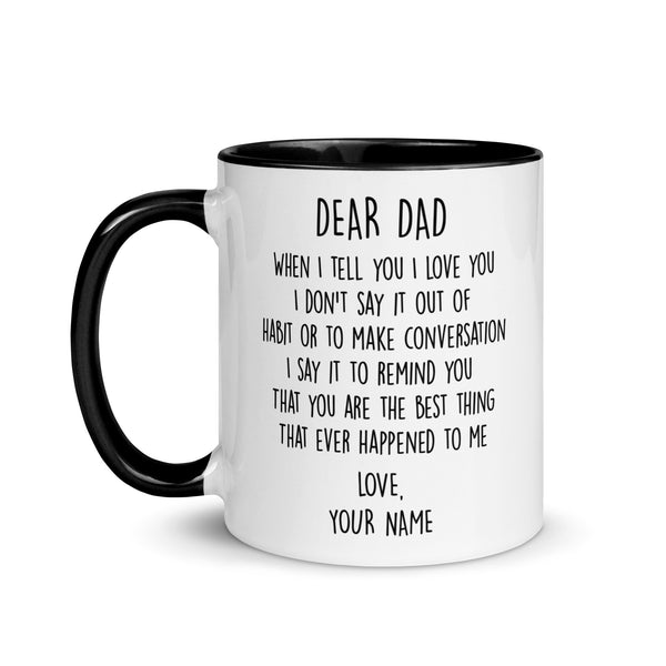 Dad Gifts From Daughter, Best Fathers Day Gifts For Dad From Son - 11oz Ceramic Coffee Cup For Dads, Fathers Day Gifts From Daughter, Birthday Gifts For Dad From Daughter, Coffee Mug For Father